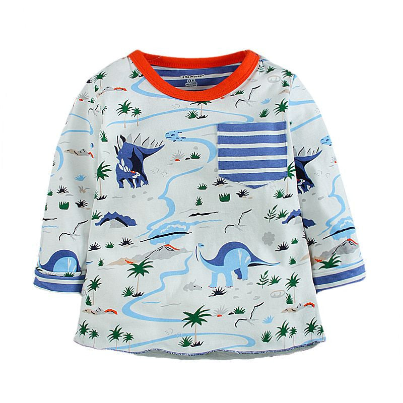 VIDMID 1-6Y Boys T-shirt Kids Tees Baby Boy shirts cardigan blouse jacket Children sweater Long Sleeve 100% Cotton lion cars - CelebritystyleFashion.com.au online clothing shop australia