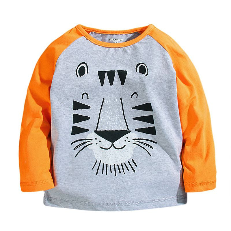 VIDMID 1-6Y Boys T-shirt Kids Tees Baby Boy shirts cardigan blouse jacket Children sweater Long Sleeve 100% Cotton lion cars - CelebritystyleFashion.com.au online clothing shop australia