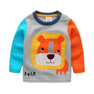 VIDMID 1-6Y Boys T-shirt Kids Tees Baby Boy shirts cardigan blouse jacket Children sweater Long Sleeve 100% Cotton lion cars - CelebritystyleFashion.com.au online clothing shop australia