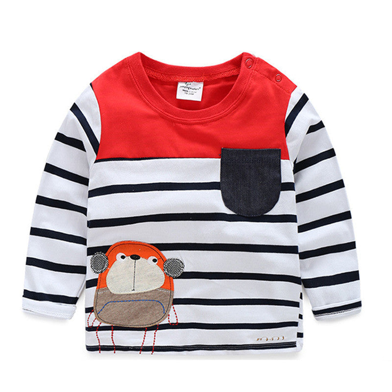 VIDMID 1-6Y Boys T-shirt Kids Tees Baby Boy shirts cardigan blouse jacket Children sweater Long Sleeve 100% Cotton lion cars - CelebritystyleFashion.com.au online clothing shop australia