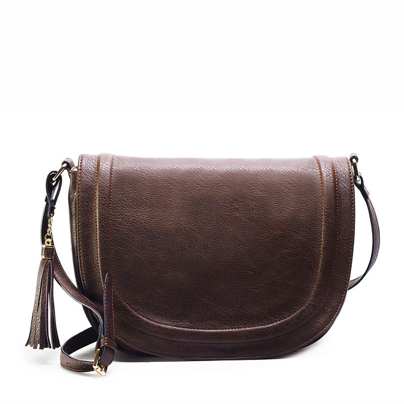 casual crossbody bag soft cover solid saddle tassel women messenger bags high quality shoulder bag for women - CelebritystyleFashion.com.au online clothing shop australia