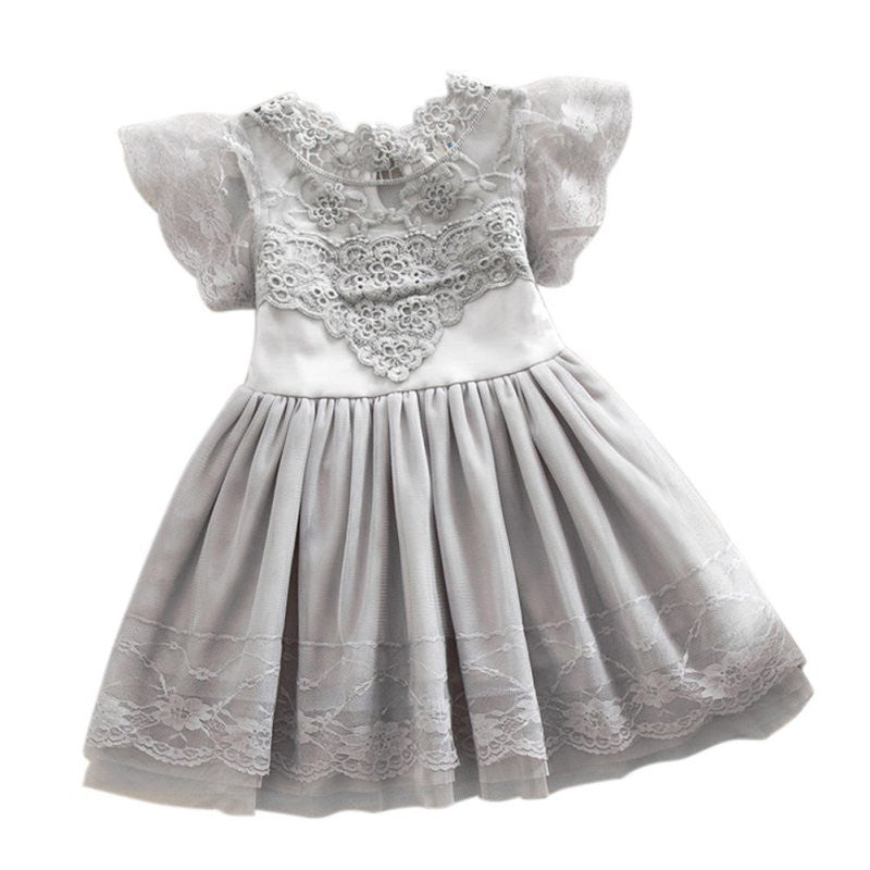 Baby Girl Lace Tutu Dress Summer Hollw Out Sundress Kids Formal Birthday Wedding Party Clothes - CelebritystyleFashion.com.au online clothing shop australia