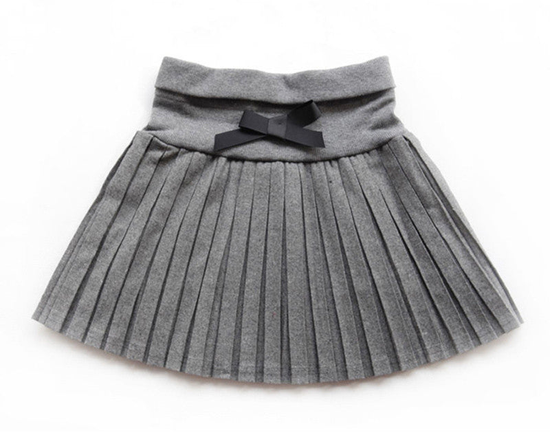 clothing girl's bust skirt thin woolen pleated skirt black/gray 3T~12 - CelebritystyleFashion.com.au online clothing shop australia