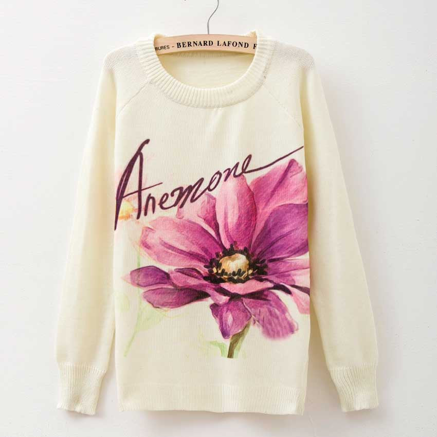 Rose garden owl bird print women sweaters and pullover Harajuku fashion Brand Knitwear sweater coat Plus Size - CelebritystyleFashion.com.au online clothing shop australia