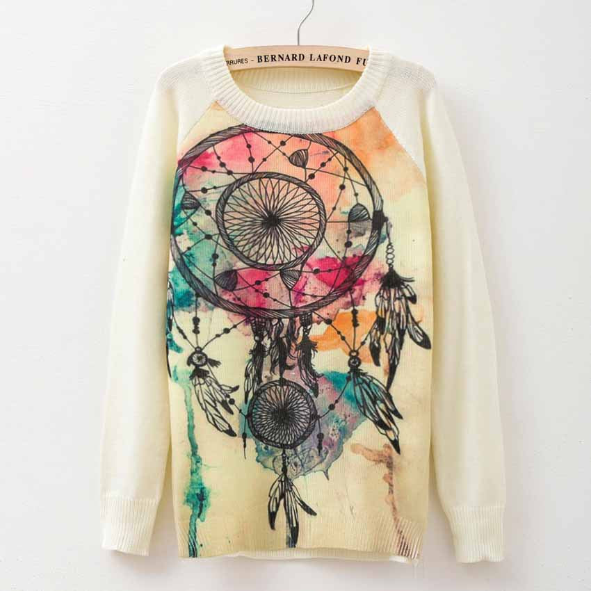 Rose garden owl bird print women sweaters and pullover Harajuku fashion Brand Knitwear sweater coat Plus Size - CelebritystyleFashion.com.au online clothing shop australia