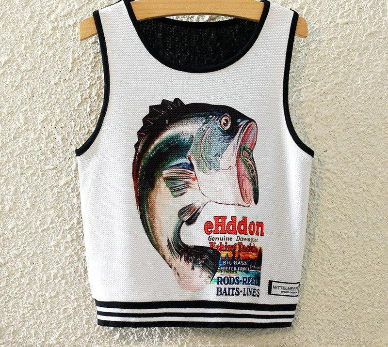 Fashion Women Sleeveless Sky Print Crop Top Cropped Tops Casual Top Fitness Women Vest Tank Tops - CelebritystyleFashion.com.au online clothing shop australia