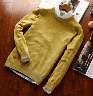 Men Classical Polo Sweater Man Causal Brand Long Sleeve Cotton O Neck Spring Autumn Winter Pullovers Plus Size Knitwear - CelebritystyleFashion.com.au online clothing shop australia