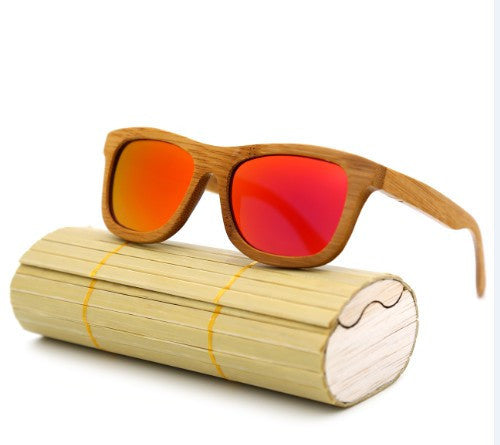 New fashion Products Men Women Glass Bamboo Sunglasses au Retro Vintage Wood Lens Wooden Frame Handmade - CelebritystyleFashion.com.au online clothing shop australia