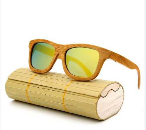 New fashion Products Men Women Glass Bamboo Sunglasses au Retro Vintage Wood Lens Wooden Frame Handmade - CelebritystyleFashion.com.au online clothing shop australia