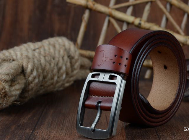 100% cowhide genuine leather belts for men brand Strap male pin buckle fancy vintage jeans - CelebritystyleFashion.com.au online clothing shop australia