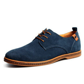 Plus Size New Fashion Suede Genuine Leather Flat Men Casual Oxford Shoes Low Men Leather Shoes #K01 - CelebritystyleFashion.com.au online clothing shop australia