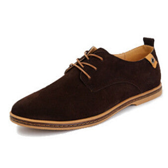 Plus Size New Fashion Suede Genuine Leather Flat Men Casual Oxford Shoes Low Men Leather Shoes #K01 - CelebritystyleFashion.com.au online clothing shop australia