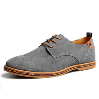 Plus Size New Fashion Suede Genuine Leather Flat Men Casual Oxford Shoes Low Men Leather Shoes #K01 - CelebritystyleFashion.com.au online clothing shop australia