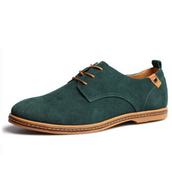 Plus Size New Fashion Suede Genuine Leather Flat Men Casual Oxford Shoes Low Men Leather Shoes #K01 - CelebritystyleFashion.com.au online clothing shop australia