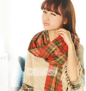 190*60CM Fashion Wool Winter Scarf Women Bandana Plaid Thick Cachecol Brand Shawls and Scarves for Women - CelebritystyleFashion.com.au online clothing shop australia