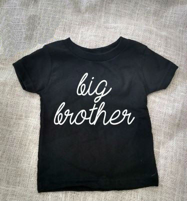 Big Brother Letter Print Kids t shirt Boy Girl Shirt Casual For Children Toddler Funny Hipster Top Tees Black Gray Gift BZ203-11 - CelebritystyleFashion.com.au online clothing shop australia