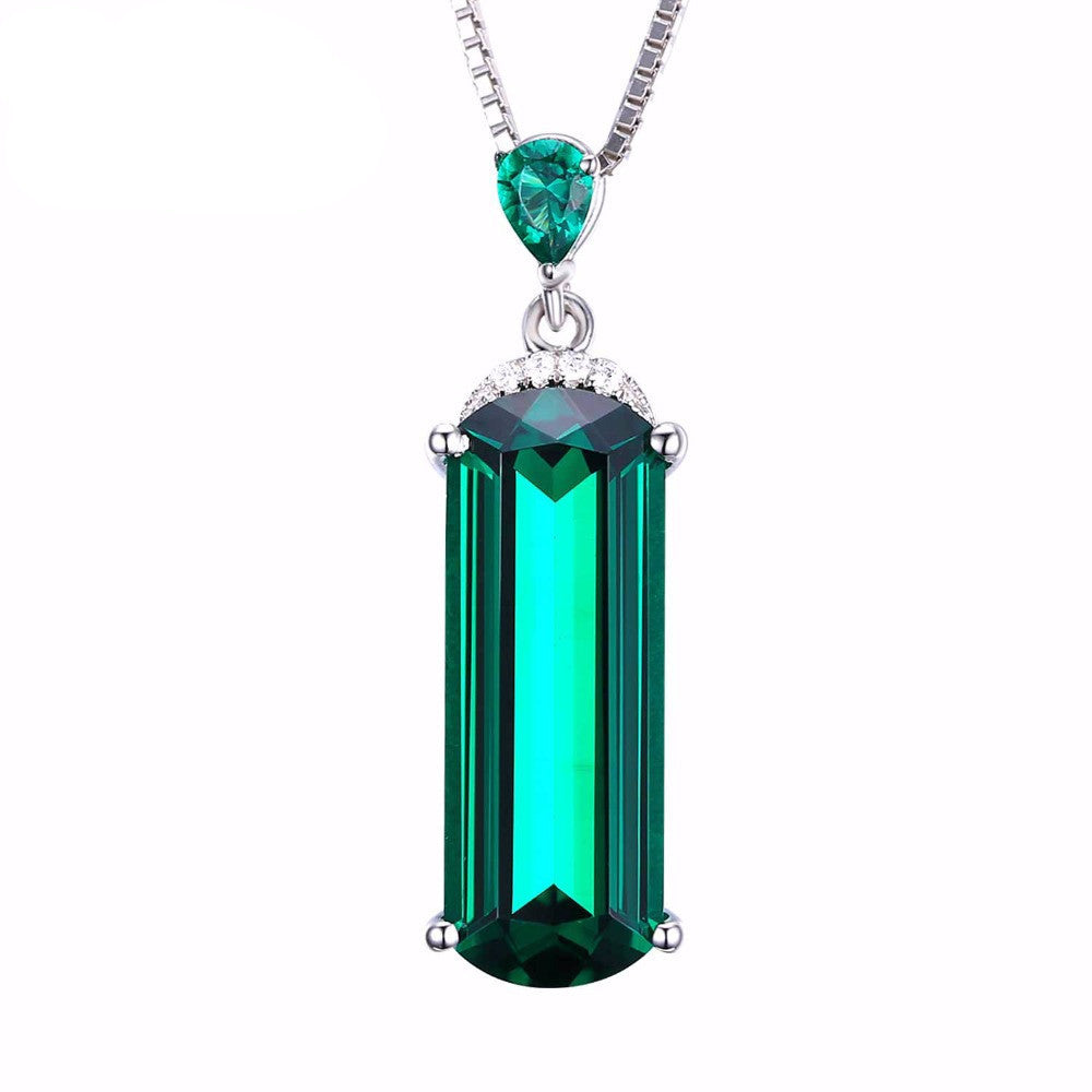 4ct Nano Russian Emerald Pendant Solid 925 Sterling Silver Fashionable Charm Stunning Gift New Brand No Chain - CelebritystyleFashion.com.au online clothing shop australia