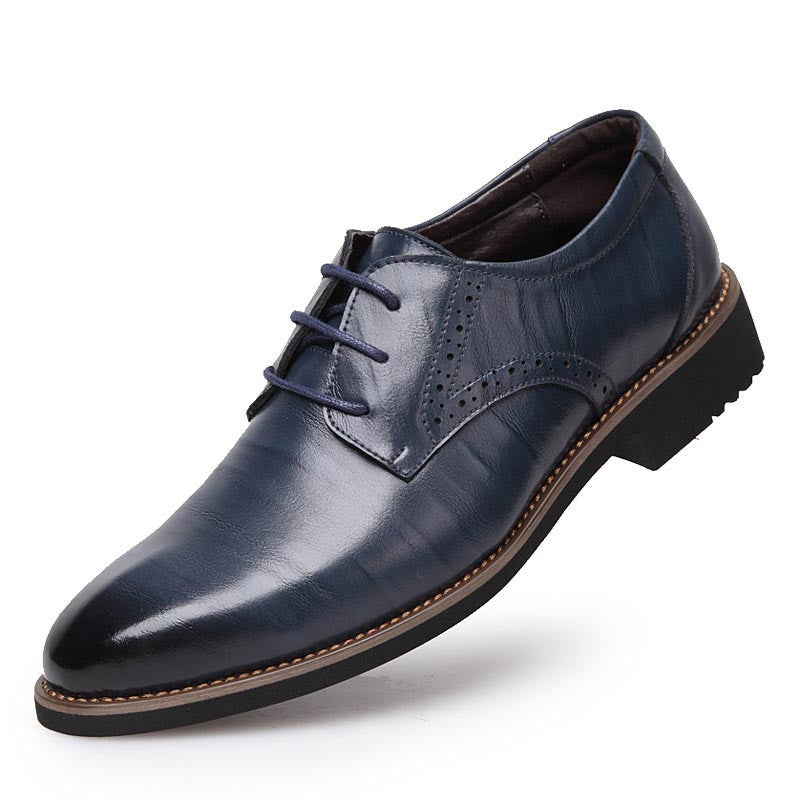 100% Genuine Leather Mens Dress Shoes, High Quality Oxford Shoes For Men, Lace-Up Business Men Shoes, Brand Men Wedding Shoes - CelebritystyleFashion.com.au online clothing shop australia
