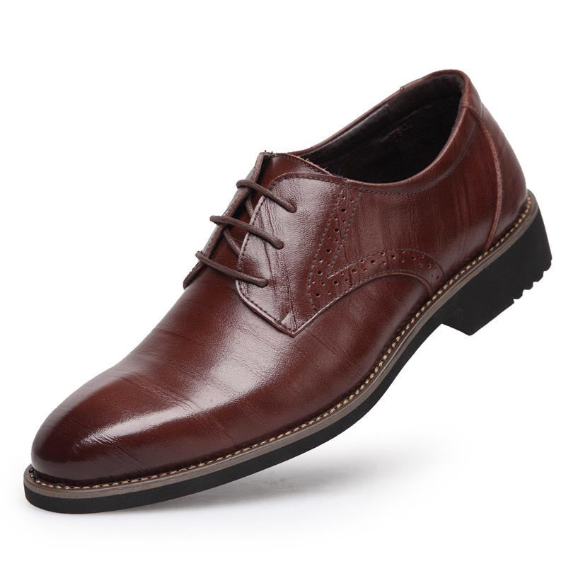 100% Genuine Leather Mens Dress Shoes, High Quality Oxford Shoes For Men, Lace-Up Business Men Shoes, Brand Men Wedding Shoes - CelebritystyleFashion.com.au online clothing shop australia