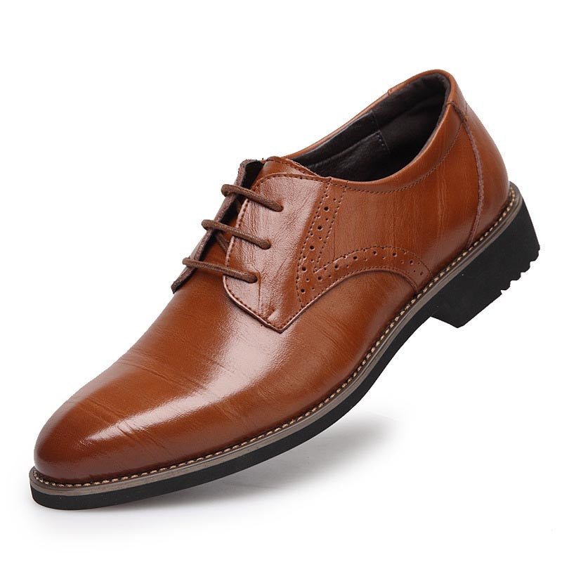 100% Genuine Leather Mens Dress Shoes, High Quality Oxford Shoes For Men, Lace-Up Business Men Shoes, Brand Men Wedding Shoes - CelebritystyleFashion.com.au online clothing shop australia