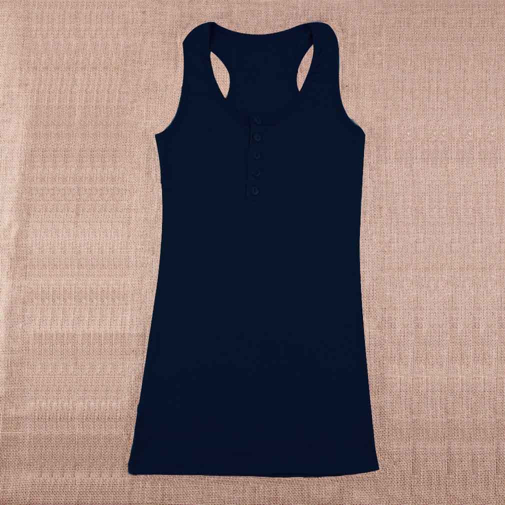 1Pc Ladies Multicolor Long Sleeveless Bodycon Temperament Cotton Long T-shirt Tank Top Women Vest Tops regatas feminino - CelebritystyleFashion.com.au online clothing shop australia