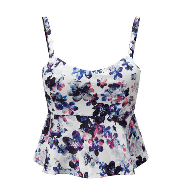 Floral Crop Top Women Camisole Dill Tank Top Female Cropped Feminino Tops Women's Black Cami Short Tops Vest Cropped Mothers - CelebritystyleFashion.com.au online clothing shop australia