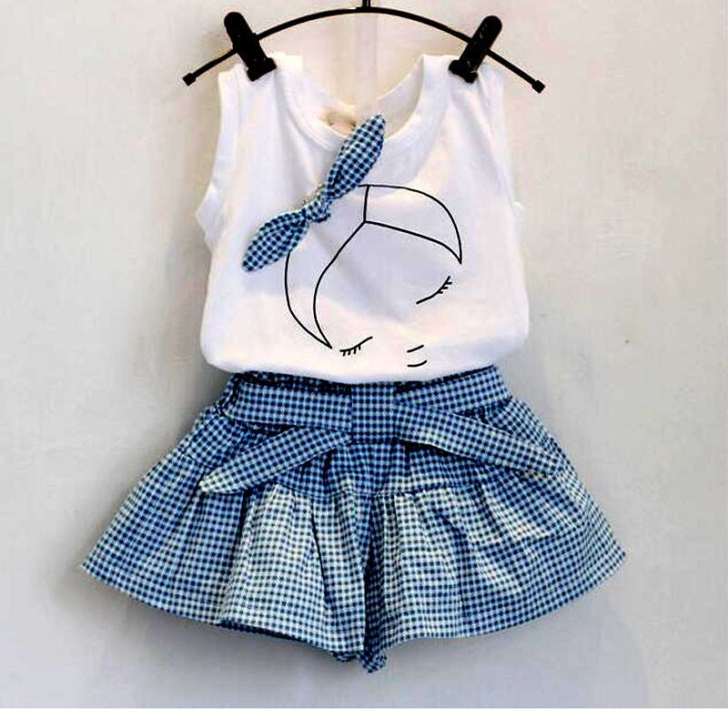 New brand summer baby girl clothing sets fashion Cotton print shortsleeve T-shirt and skirts girls clothes sport suits - CelebritystyleFashion.com.au online clothing shop australia
