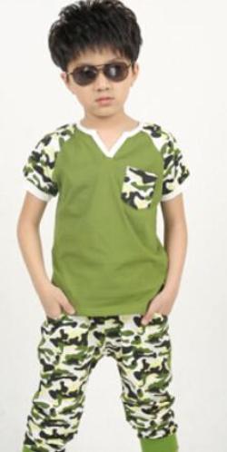 New Summer Children's Clothing Set Kids Boys Clothes Set Cotton T shirt + Pants 2 pieces Kid Casual Camouflage Sport Suits - CelebritystyleFashion.com.au online clothing shop australia