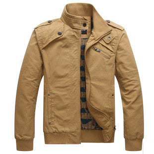 Men's Fashion Casual Spring Autumn Jacket Cotton Stand Collar Coat 4 Colors MWJ166 - CelebritystyleFashion.com.au online clothing shop australia