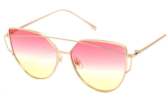 BOUTIQUE New Women 6 Colour Luxury Cat Eye Sunglasses Women Sunglasses Double-Deck Alloy Frame UV400 - CelebritystyleFashion.com.au online clothing shop australia