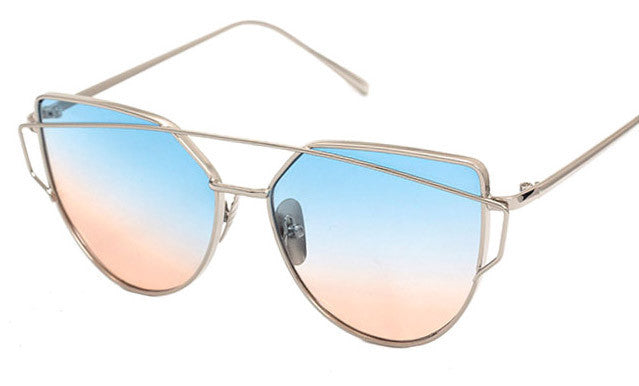 BOUTIQUE New Women 6 Colour Luxury Cat Eye Sunglasses Women Sunglasses Double-Deck Alloy Frame UV400 - CelebritystyleFashion.com.au online clothing shop australia