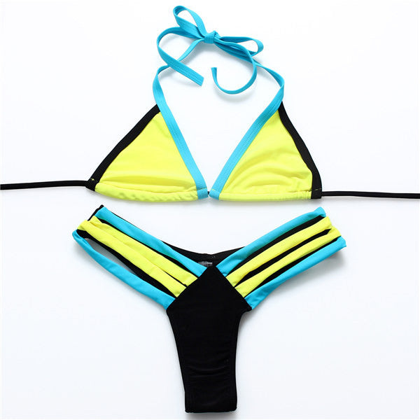 Sexy Tanga Neon bikini Strappy Fluorescent colors swimsuit Rainbow swim Wear for women's Thong Bottom bathing suit 10 - CelebritystyleFashion.com.au online clothing shop australia