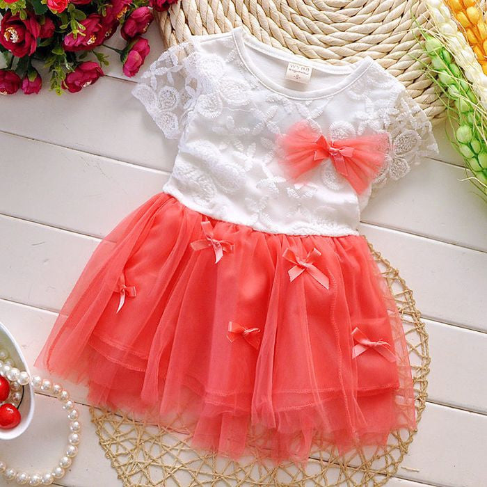 1-3 years old baby girls dress summer cotton material Free shipping new style dot bow baby clothes princess infant dresses - CelebritystyleFashion.com.au online clothing shop australia