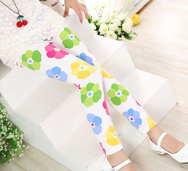 Baby Kids Childrens printing Flower Toddler Classic Leggings girls pants Girls legging 2-14Ybaby girl leggings - CelebritystyleFashion.com.au online clothing shop australia