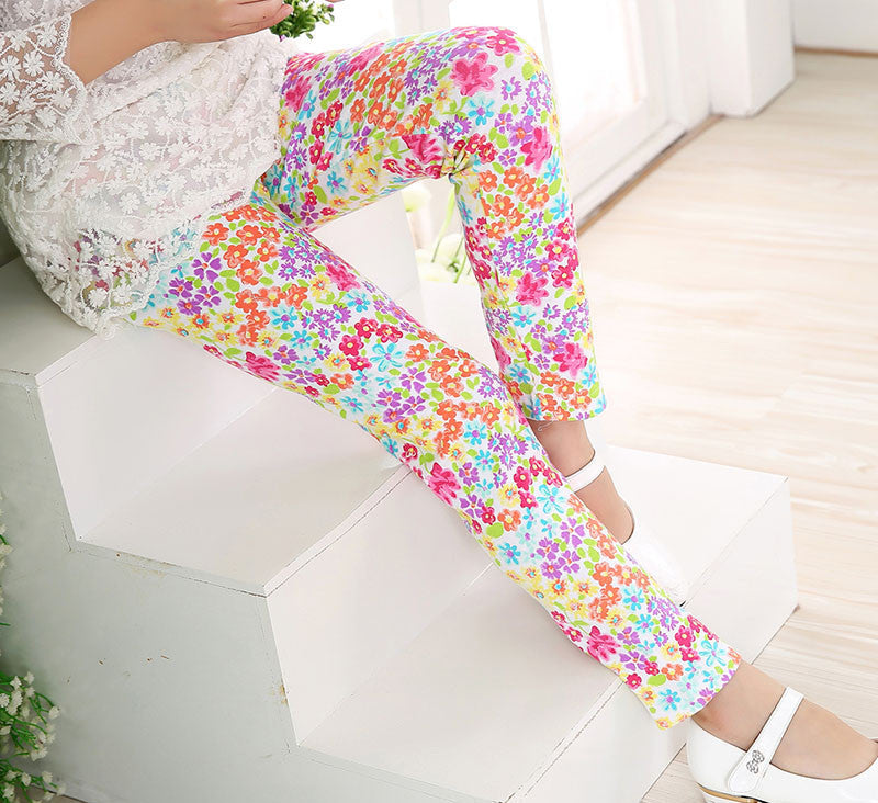 Baby Kids Childrens printing Flower Toddler Classic Leggings girls pants Girls legging 2-14Ybaby girl leggings - CelebritystyleFashion.com.au online clothing shop australia