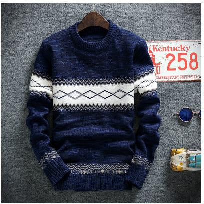 winter pullover sweater brand knitting long sleeve O-neck Slim Korean fashion clothes men sweater - CelebritystyleFashion.com.au online clothing shop australia