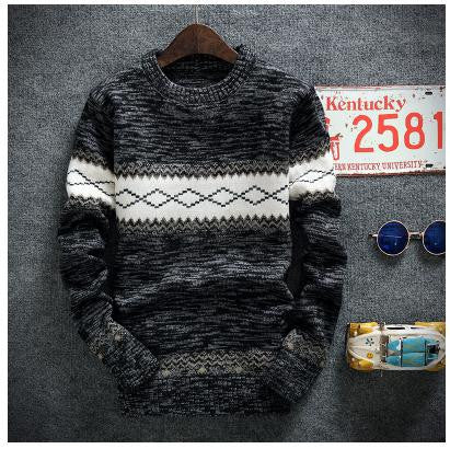 winter pullover sweater brand knitting long sleeve O-neck Slim Korean fashion clothes men sweater - CelebritystyleFashion.com.au online clothing shop australia