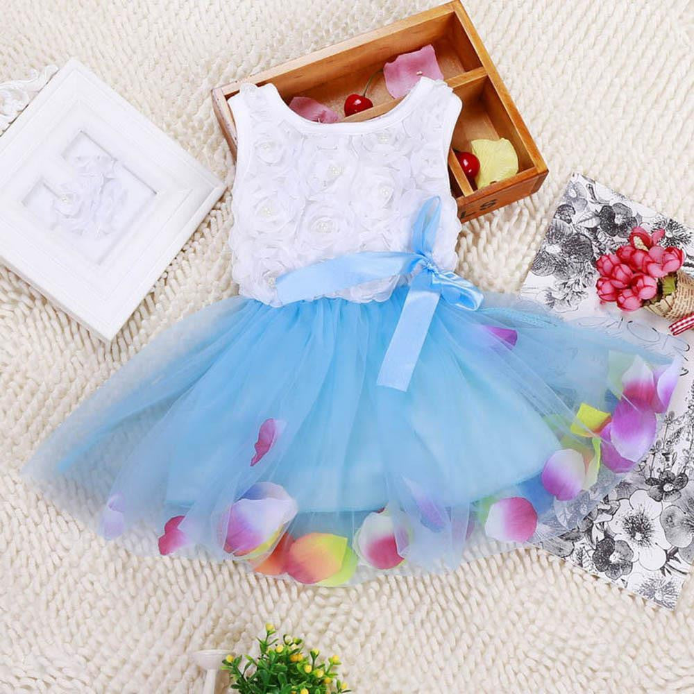 5 Color New Summer Cotton Baby Aestheticism Fairy Tale Petals Colorful Dress Chiffon Princess Newborn Baby Dresses - CelebritystyleFashion.com.au online clothing shop australia