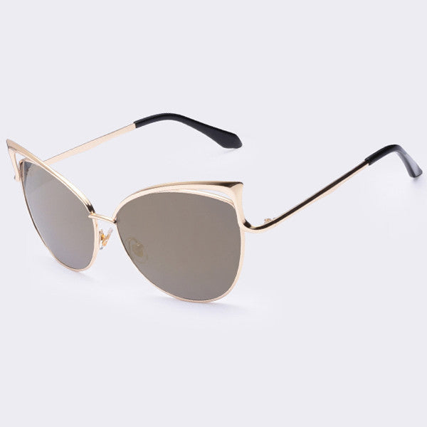 AOFLY New Metal Frame Sexy Cat Eye Sunglasses for Women Coating Brand Vintage Sun Glasses Female Oculos de grau Femininos UV400 - CelebritystyleFashion.com.au online clothing shop australia