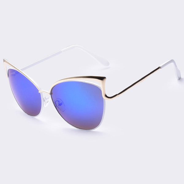 AOFLY New Metal Frame Sexy Cat Eye Sunglasses for Women Coating Brand Vintage Sun Glasses Female Oculos de grau Femininos UV400 - CelebritystyleFashion.com.au online clothing shop australia