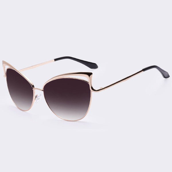 AOFLY New Metal Frame Sexy Cat Eye Sunglasses for Women Coating Brand Vintage Sun Glasses Female Oculos de grau Femininos UV400 - CelebritystyleFashion.com.au online clothing shop australia