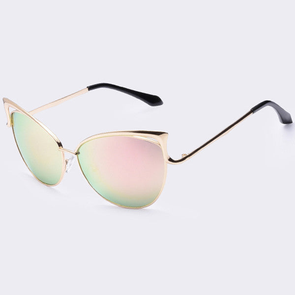 AOFLY New Metal Frame Sexy Cat Eye Sunglasses for Women Coating Brand Vintage Sun Glasses Female Oculos de grau Femininos UV400 - CelebritystyleFashion.com.au online clothing shop australia