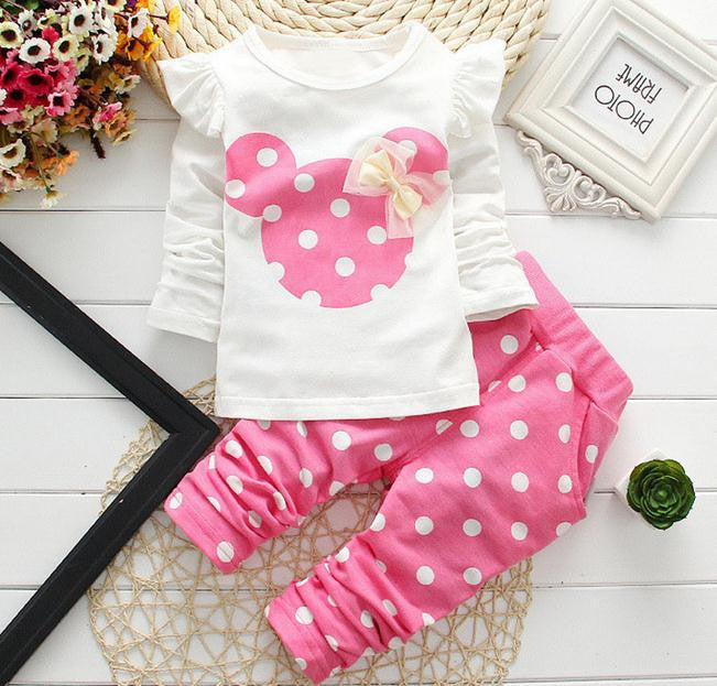 kids clothes girl baby long rabbit sleeve cotton Minnie casual suits baby clothing retail children suits Free shipping - CelebritystyleFashion.com.au online clothing shop australia