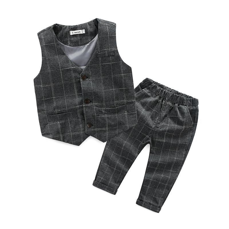 children's leisure clothing sets kids baby boy suit vest gentleman clothes for weddings formal clothing - CelebritystyleFashion.com.au online clothing shop australia