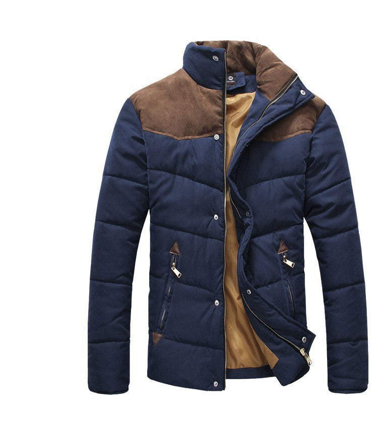 Men Winter Splicing Cotton-Padded Coat Jacket Winter Plus Size Parka High Quality MWM169 - CelebritystyleFashion.com.au online clothing shop australia
