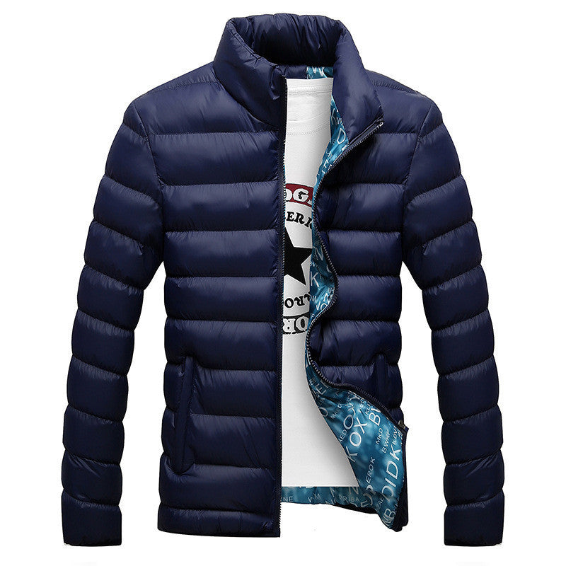Winter Jackets Mens New Stylish Slim Fitness Quilted Long Sleeve Cotton-Padded Solid Thick Parkas XXXXL N439 - CelebritystyleFashion.com.au online clothing shop australia