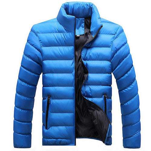 Winter Jackets Mens New Stylish Slim Fitness Quilted Long Sleeve Cotton-Padded Solid Thick Parkas XXXXL N439 - CelebritystyleFashion.com.au online clothing shop australia