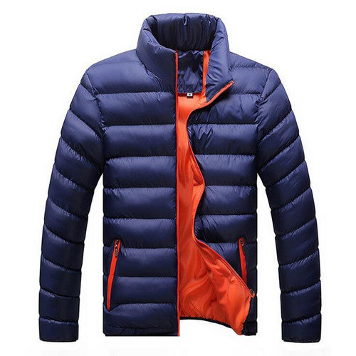 Winter Jackets Mens New Stylish Slim Fitness Quilted Long Sleeve Cotton-Padded Solid Thick Parkas XXXXL N439 - CelebritystyleFashion.com.au online clothing shop australia