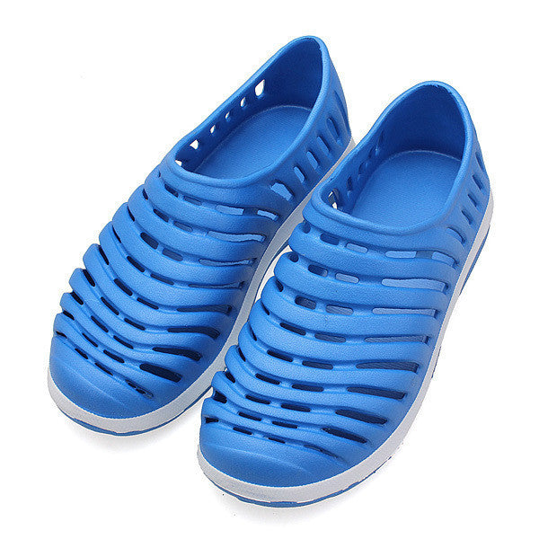 Garden Flat With Shoes Fashion Summer Mens Lightweight Hollow Slip On Breathable Bathroom Mules Clogs Sandal Slippers - CelebritystyleFashion.com.au online clothing shop australia