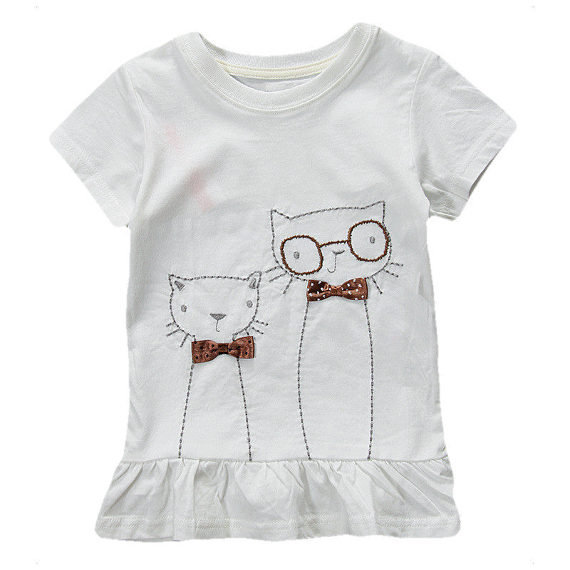 2-10 years baby Girl t-shirt big Girls tees shirts children blouse big sale super quality 100% cotton kids summer clothes - CelebritystyleFashion.com.au online clothing shop australia